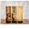 Brown Guitar with music Notes Bluetooth Speaker Add your own name